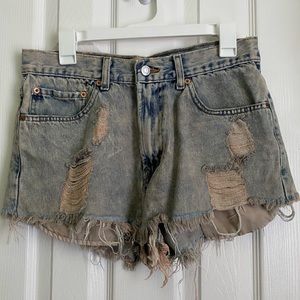 Levi’s High waist denim shorts